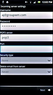 Press the drop down list below Security type.