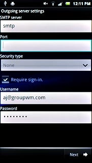 Press the field below Port and key in 25