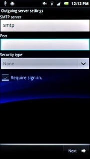 Press Require sign-in to turn SMTP authentication on or off.