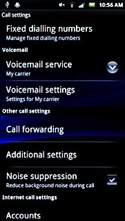 Press Call forwarding.