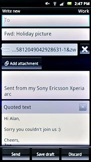 Press To.Key in the first letters of the required contact.Matching contacts are displayed.