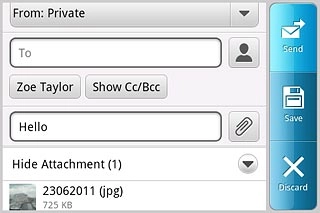 Write subject and text for your email message.Press Send.