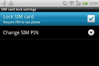 When the box next to the menu item is ticked (V), use of PIN is turned on.