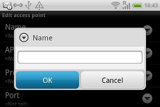 Key in Vodafone MMS and press OK.