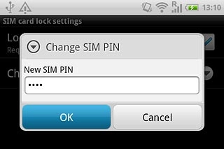 Key in a new four-digit PIN and press OK.