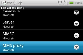 Press MMS proxy.