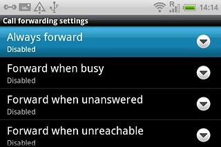 Press one of the following options:Always forward