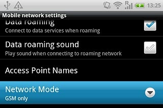 Press Network Mode.