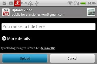 Key in text for the video clip.Press Upload.