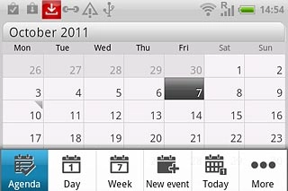 Press one of the following views (depending on the current view):Agenda