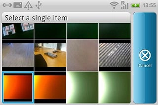 Go to the required folder.Press the required picture.