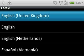 Press the required language.
