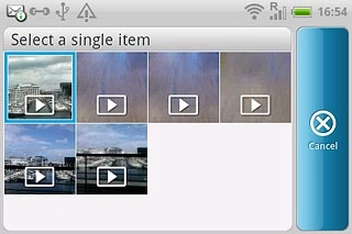 Press the required video clip.