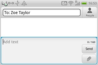 Press Add text.Write the text for your picture message.