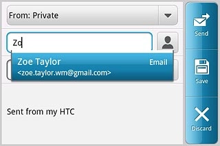 Press the required contact.To add more recipients.