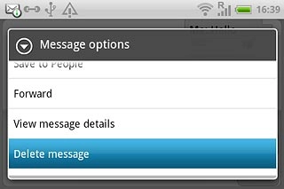Press Delete message.