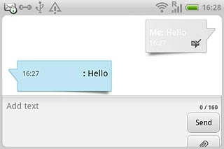 Press the required text message.