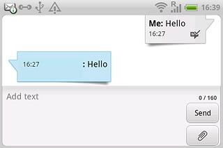 Press the required text message.