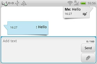 Press Add text.Write the picture message.