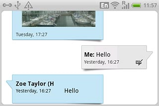 Press the required sender.