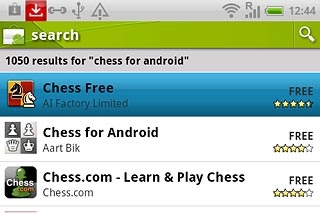 Press the required application.