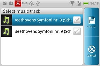 Press the required audio files to tick them.