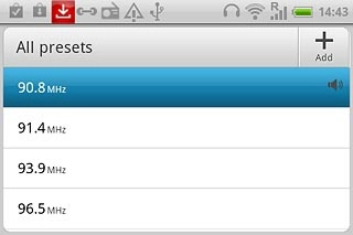 Press the required channel.