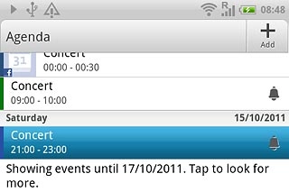 Press the required appointment to view the appointment details.