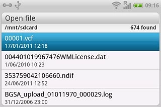 Press the required file.