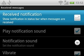 Press Received notification to turn on the function.