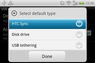 Press HTC Sync.