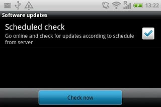 Press Check now.Follow the instructions on the display to update your phone's software.