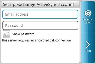 Press Email address and key in your email address.
