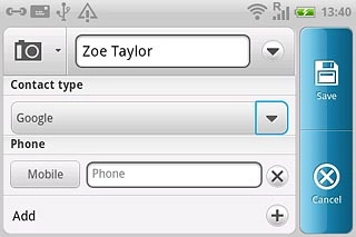 Press the drop down list below Contact type.