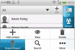 Press Import/Export.