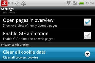 Press Clear all cookie data.