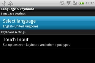 Press Select language.