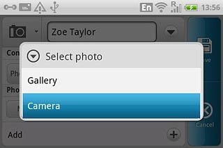 To take a new picture:Press Camera.