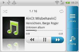To go to the next audio file:Press arrow right.