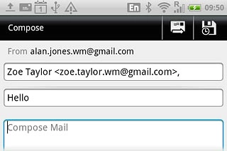 Press the text input field field.Write the required text.