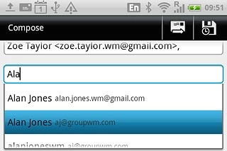 Press the required contact.