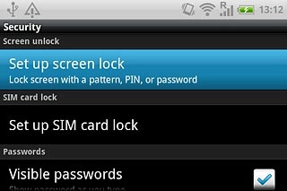 Press Set up screen lock.