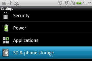 Press SD & phone storage.