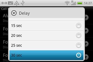 Press the required period.
