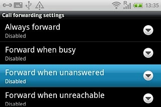 Key in the required number.If you selected Forward when unanswered in step 2: