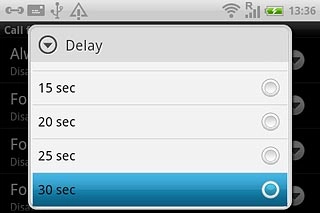 Press the required period.