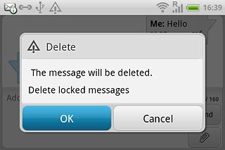 Press OK to confirm.