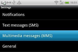 Press Multimedia messages (MMS).