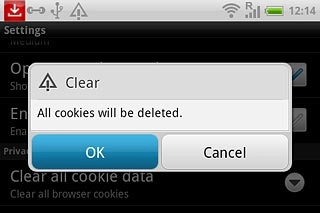 Press OK to confirm.
