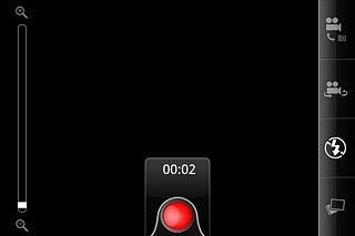 Press the record icon to stop the video recorder.The video clip is automatically saved.